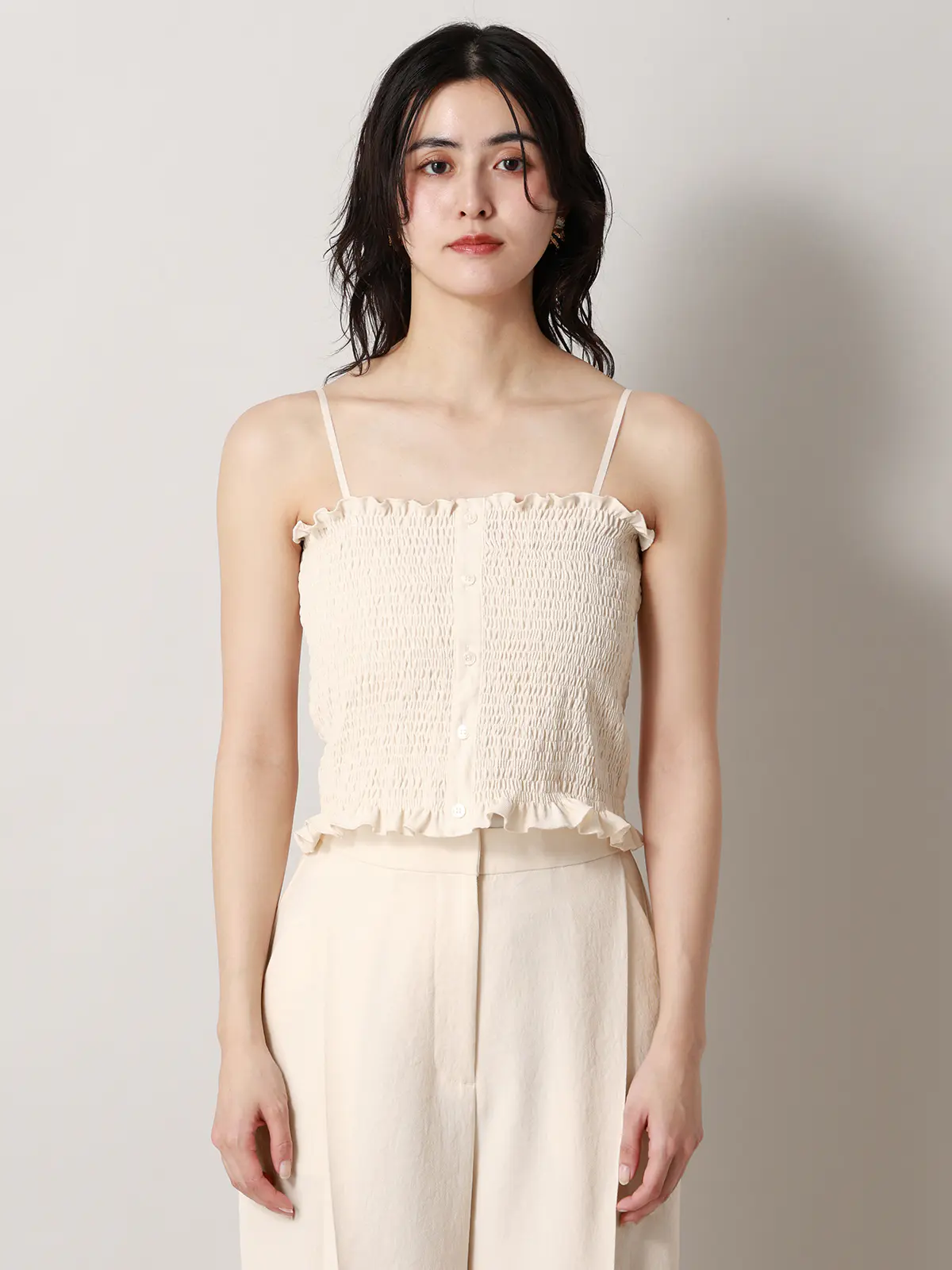 【2／23　23:59までWEB先行販売中】CIS.／オフショルダートップス&インナーキャミソール オフホワイト 36(7号）