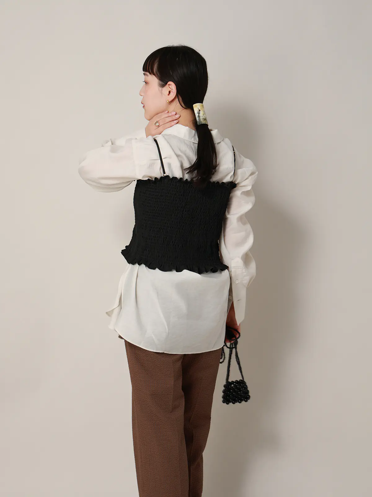 【2／23　23:59までWEB先行販売中】CIS.／オフショルダートップス&インナーキャミソール ブラック 36(7号）