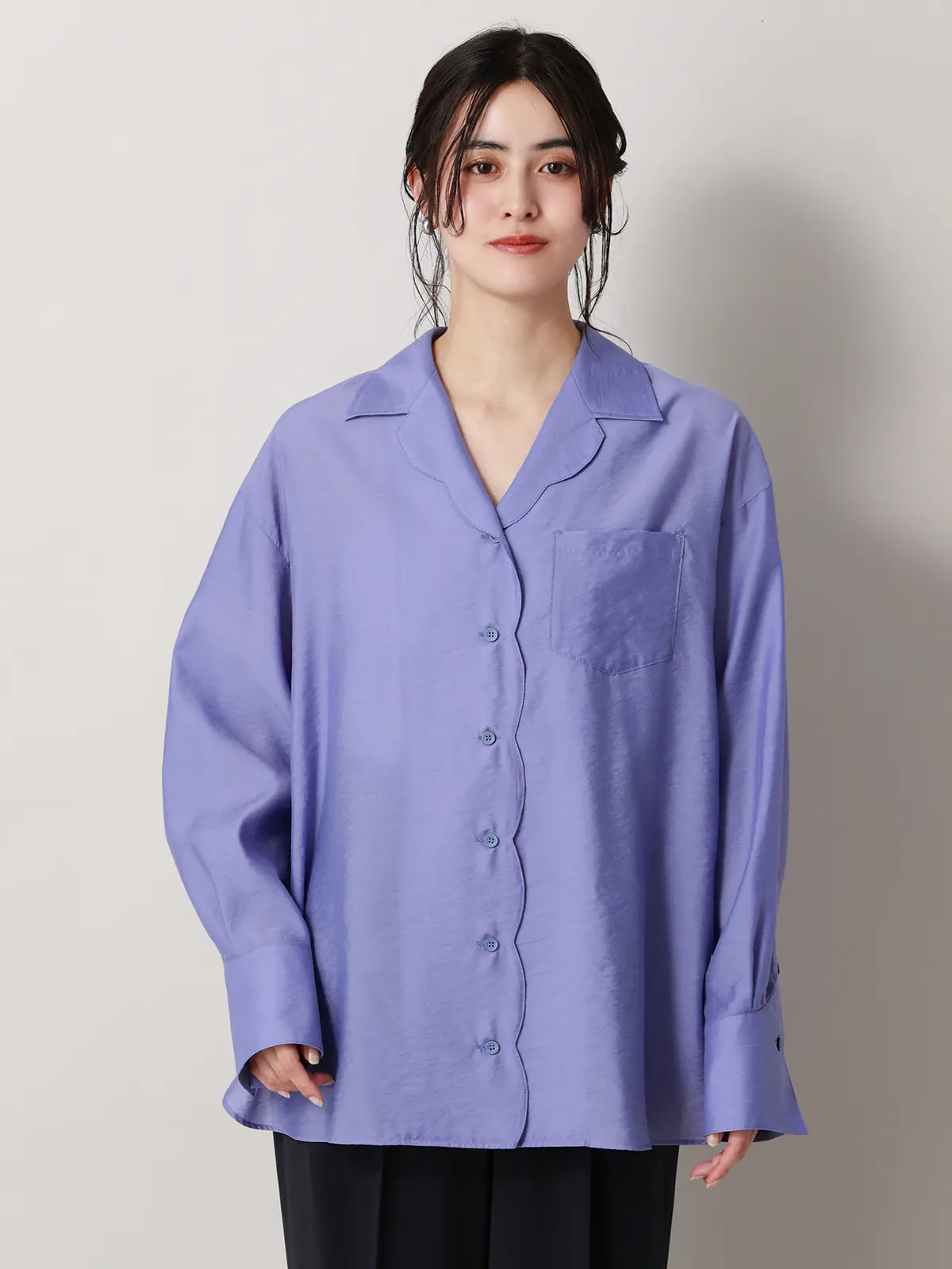 【2／23　23:59までWEB先行販売中】CIS．／シアータンブラーオーバーシャツ ブルー 38(9号）