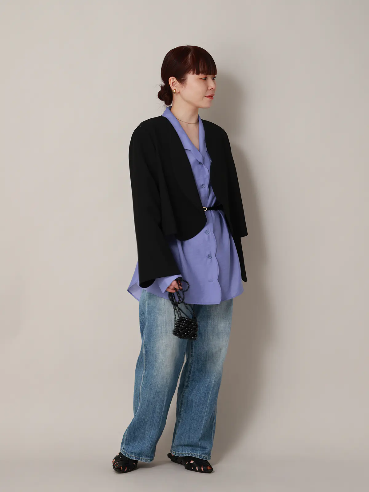 【2／23　23:59までWEB先行販売中】CIS．／シアータンブラーオーバーシャツ ブルー 38(9号）