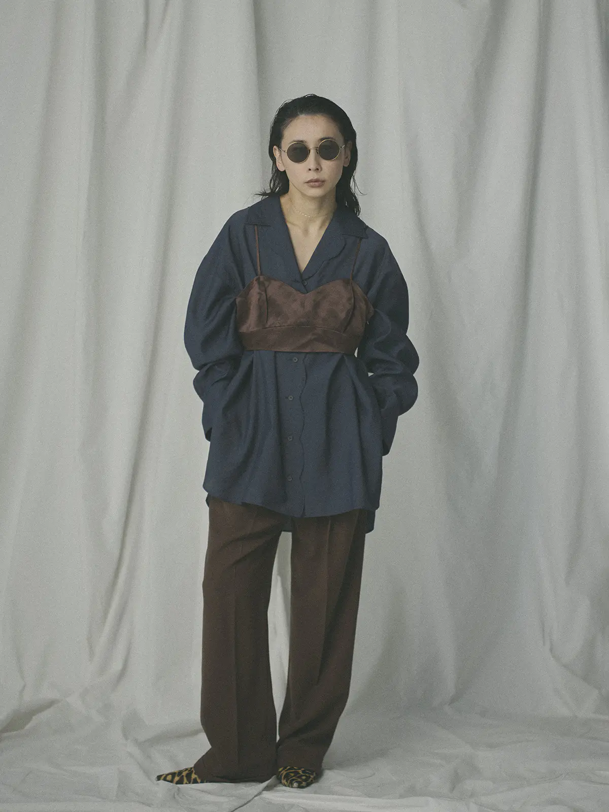 【2／23　23:59までWEB先行販売中】CIS．／シアータンブラーオーバーシャツ ネイビー 38(9号）