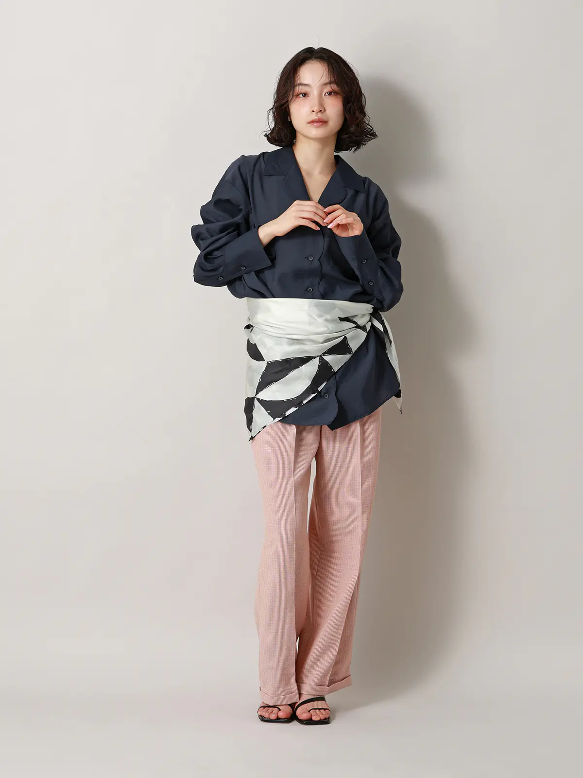 【2／23　23:59までWEB先行販売中】CIS．／シアータンブラーオーバーシャツ ネイビー 38(9号）