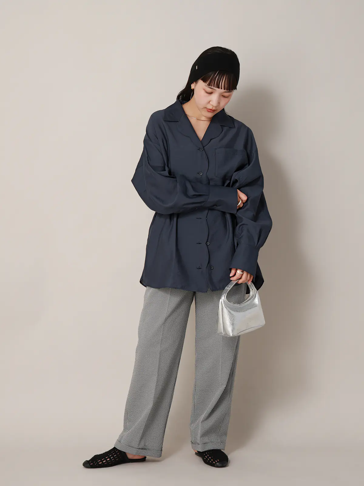 【2／23　23:59までWEB先行販売中】CIS．／シアータンブラーオーバーシャツ ネイビー 38(9号）