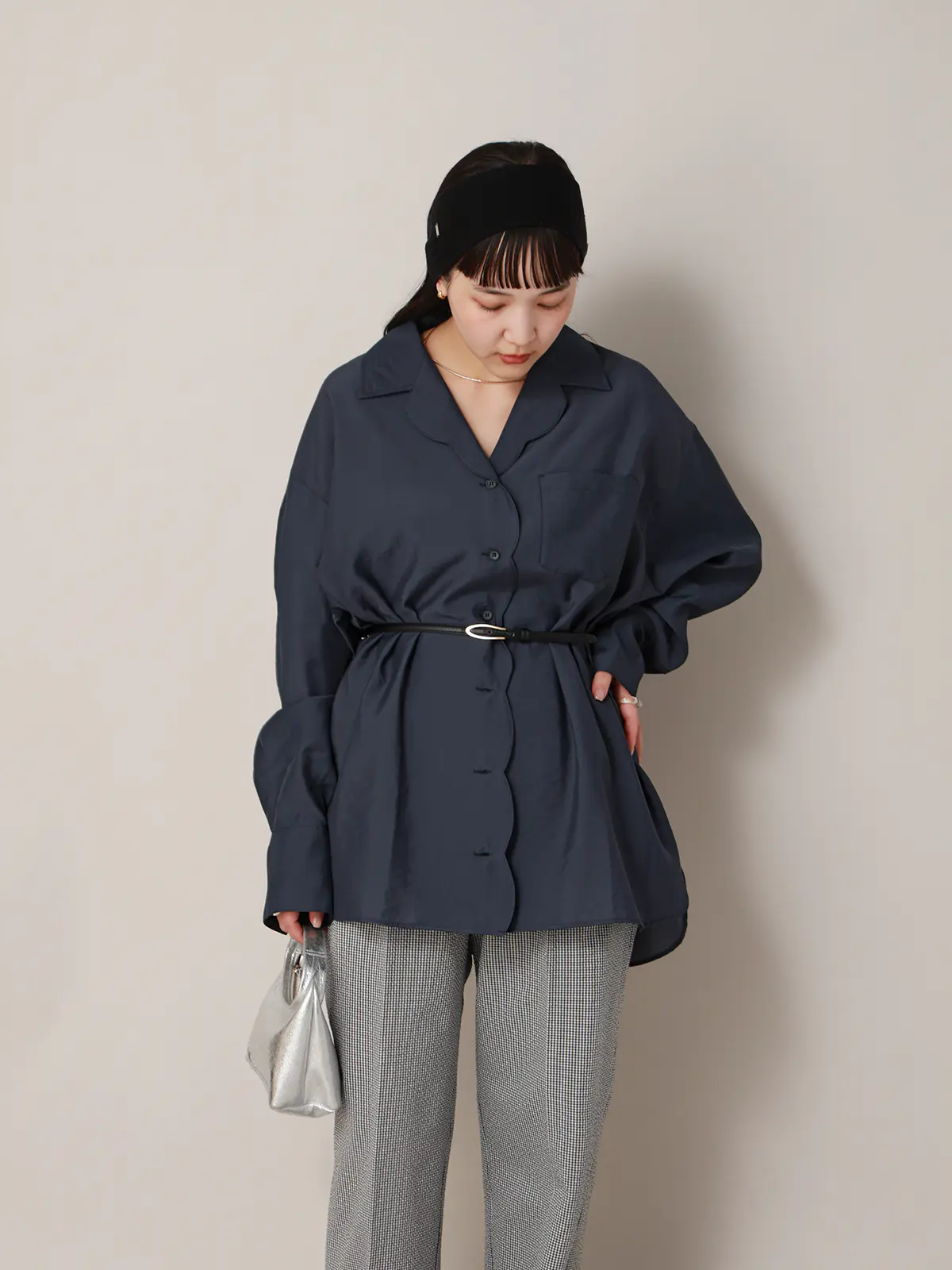 【2／23　23:59までWEB先行販売中】CIS．／シアータンブラーオーバーシャツ ネイビー 38(9号）