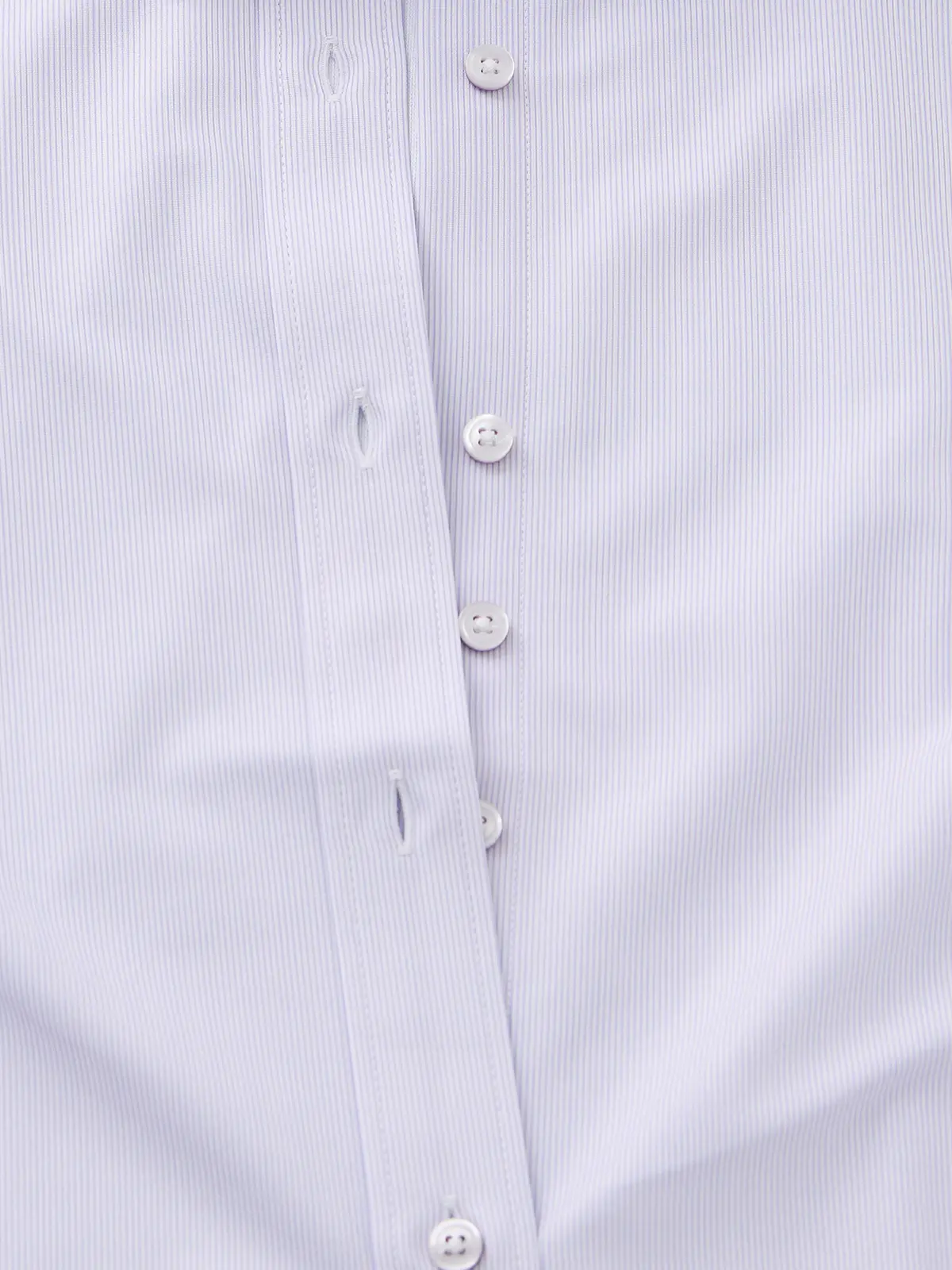 レギュラーカラーシャツ/長袖/形態安定/ノンアイロン/ストレッチ/ストライプ/Blouse パープル 40(11号)