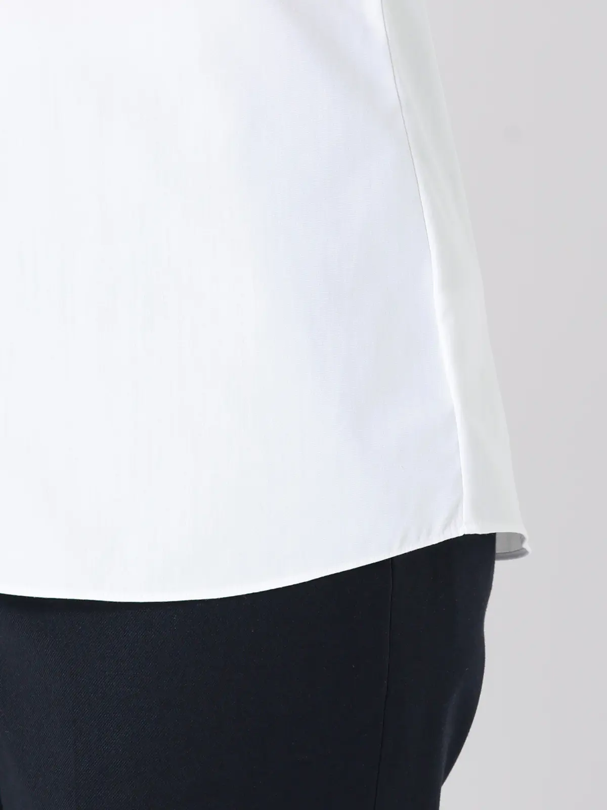 レギュラーカラーシャツ/半袖/Easy Care Blouse/形態安定/UVカット/無地 ホワイト 36(7号)