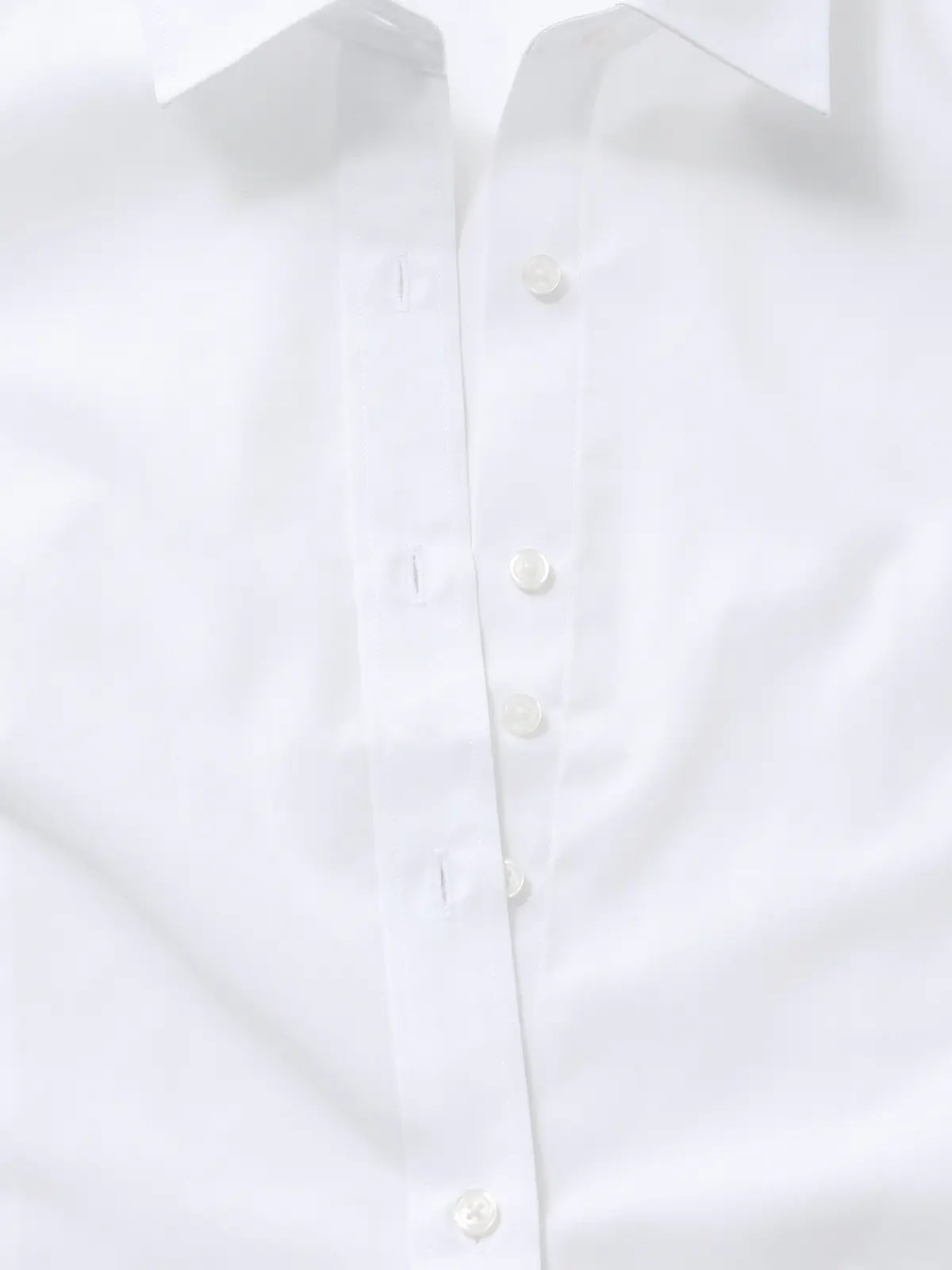 レギュラーカラーシャツ/半袖/Easy Care Blouse/形態安定/UVカット/無地 ホワイト 36(7号)